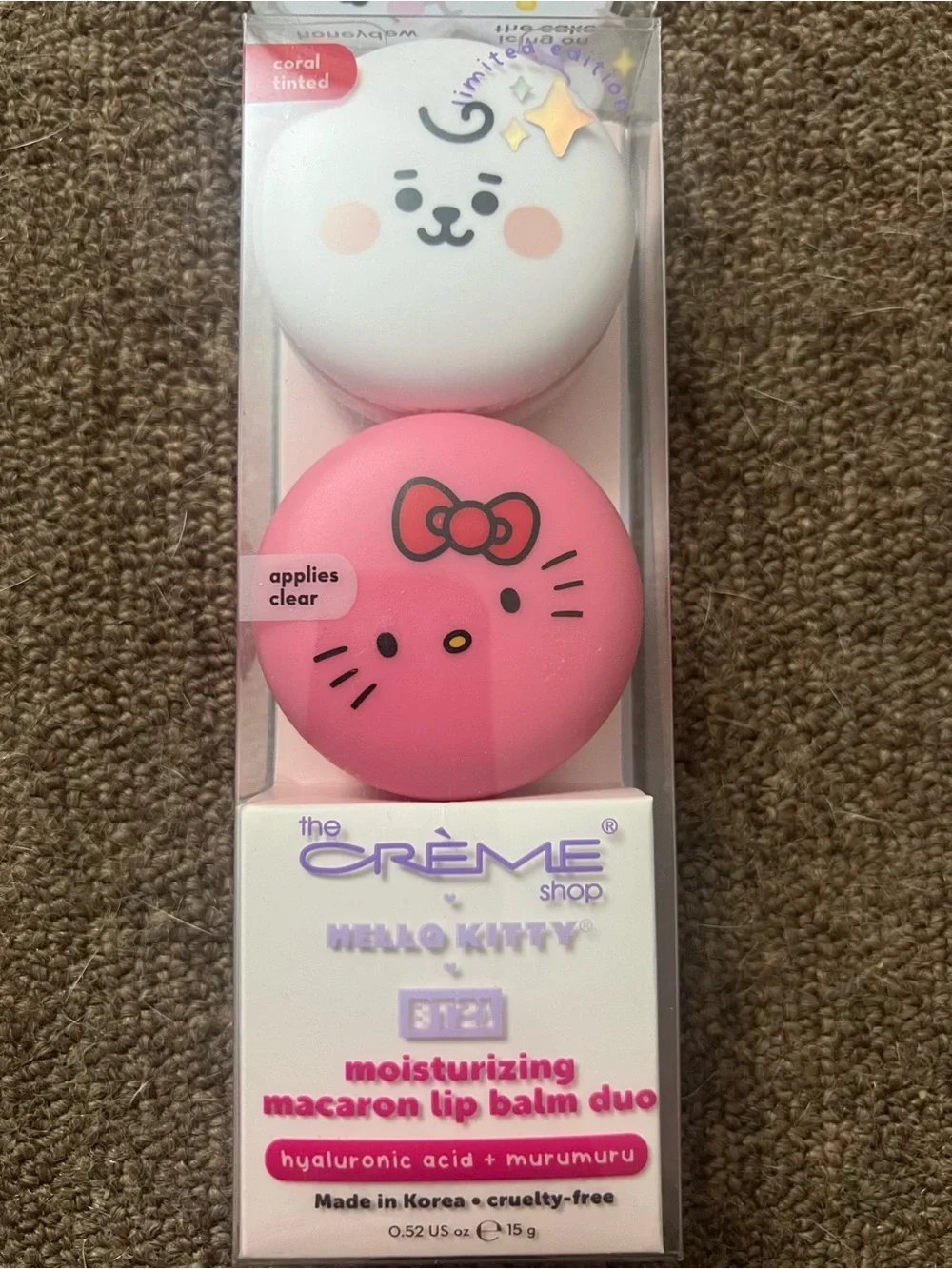 The creme shop hello kitty macaron lip balm duo